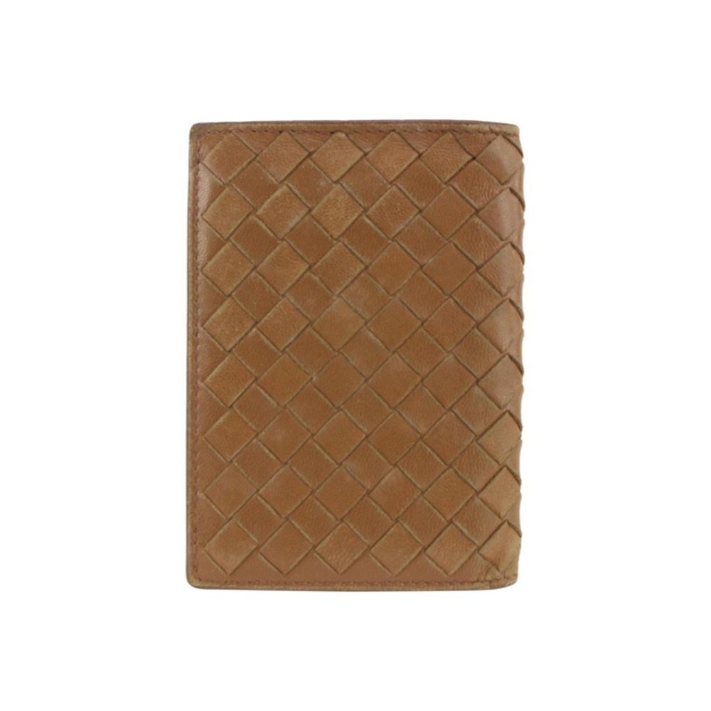 Bottega Veneta Brown Intrecciato Weave Leather card Holder Wallet 128bv45